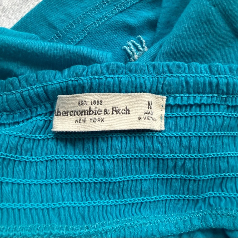 Y2K ABERCROMBIE & FITCH BLUE BABYDOLL TANK TOP SLEEVELESS SIZE M MOOSE - Picture 7 of 8